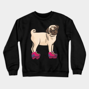 Cool Dog on Skateboard love co Crewneck Sweatshirt